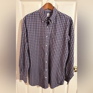Peter Millar Men's Casual Button Down Shirt - Blue and White Check